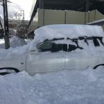 雪かき(;´Д`A ```