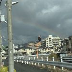 虹みました