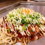 広島焼　月見ねぎのせ